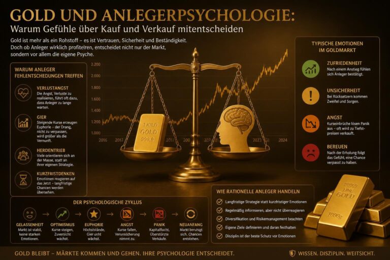 Gold und Anlegerpsychologie: Warum Gefühle über Kauf und Verkauf mitentscheiden Gold gilt